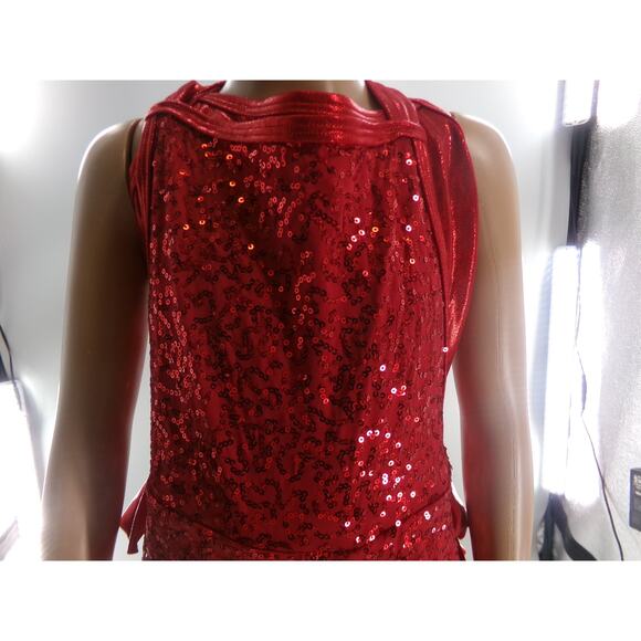 Dance Costume Large Child Red Curtain Call E2102 Jazz Tap Hip Hop Ruffle Pageant - Picture 2 of 3